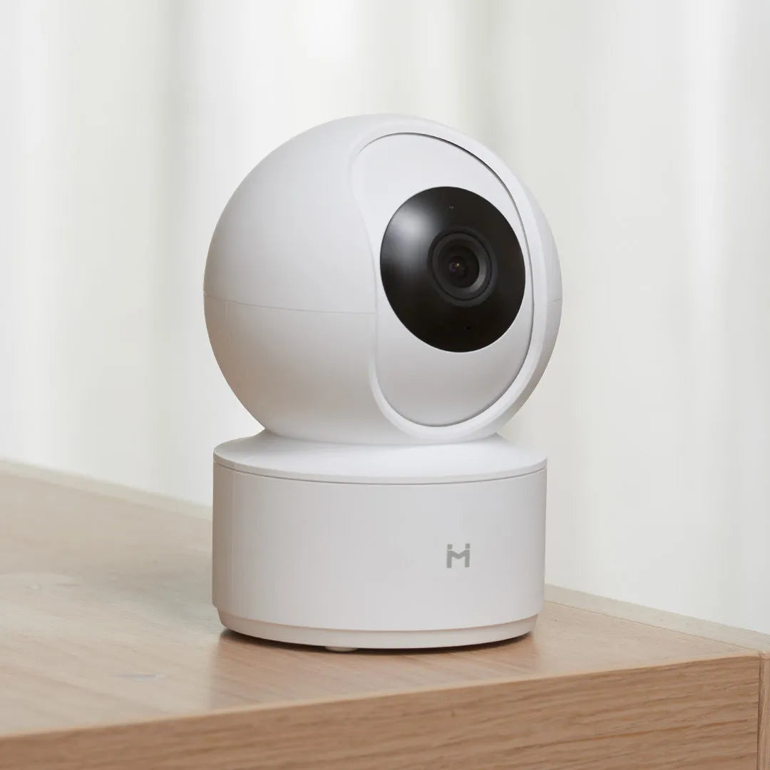 White Xiaobai smart security camera with 1080p resolution and 110-degree wide-angle lens