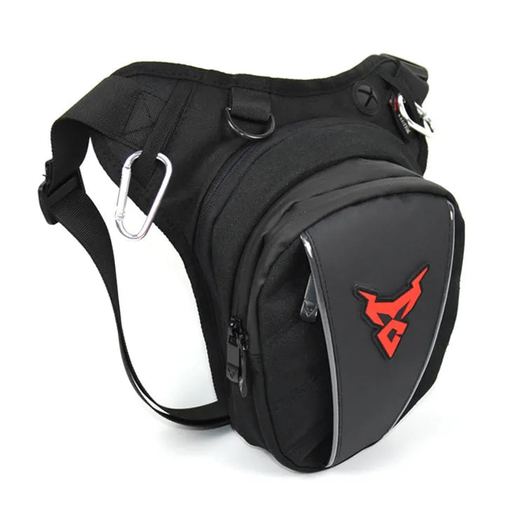0105MC motorcycle leg bag in 1200D Oxford cloth with 29cm dimensions and red blue green grey colour options