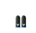 Green game thumb sleeves made of silver fibre with a 3M reflective logo, for sweat absorption during gaming.