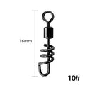 Stainless steel fishing swivel connector with 8-shaped ring design