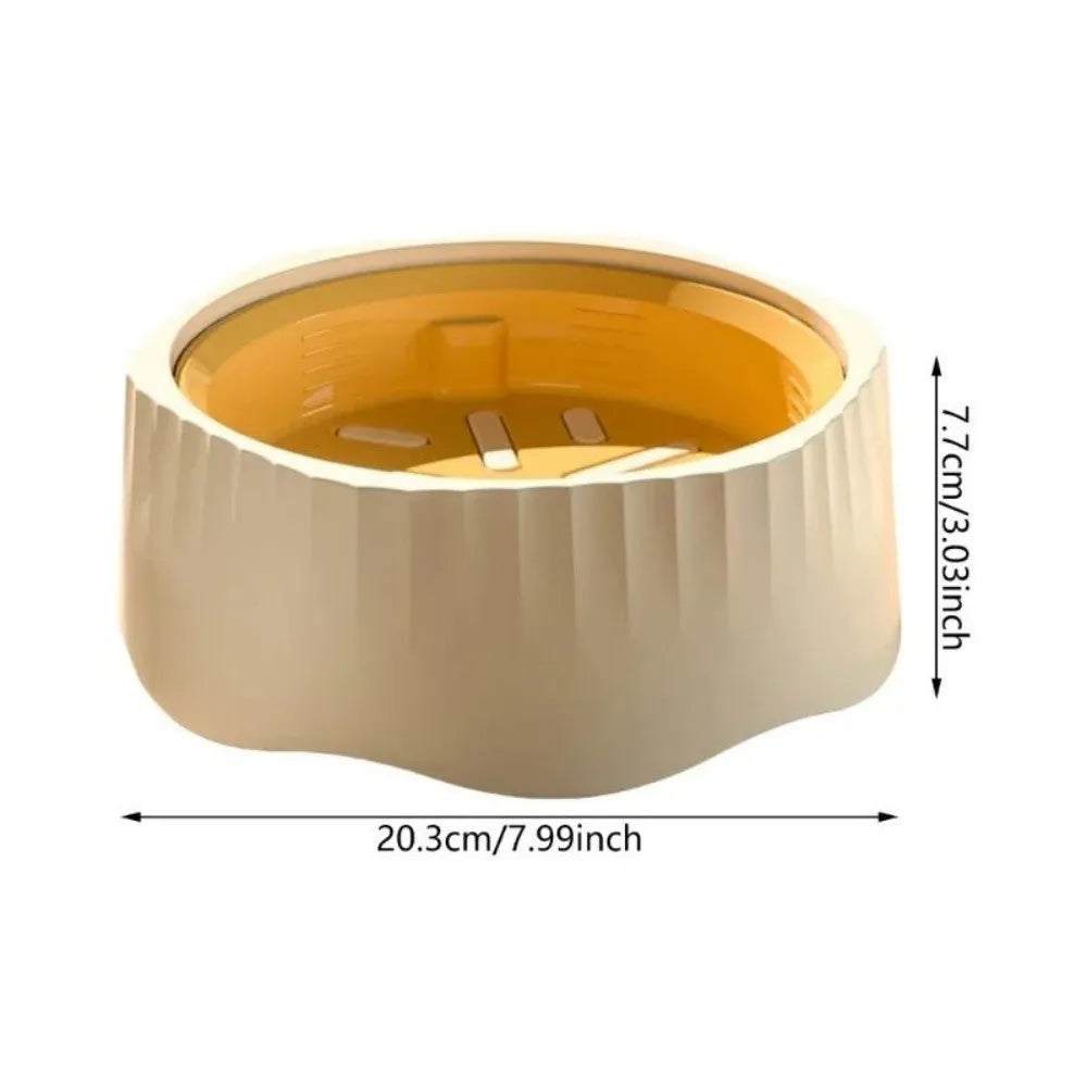 Slow feeding pet bowl with detachable insert in blue, green, pink, or white colours