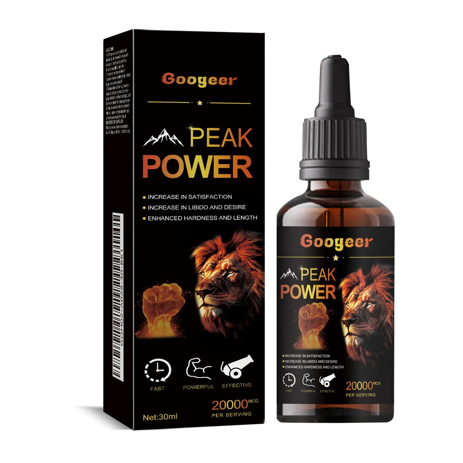 30ml bottle of liquid energy supplement for adult health and body care enhancement