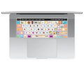 Colourful keyboard protective film for 13.3-inch Apple MacBook Pro Air laptop showing Mr. Cat design