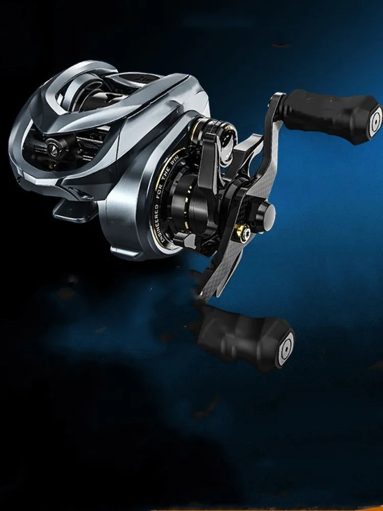 Magnesium frame baitcasting reel with bait finesse system in Falcon microdroplet colour