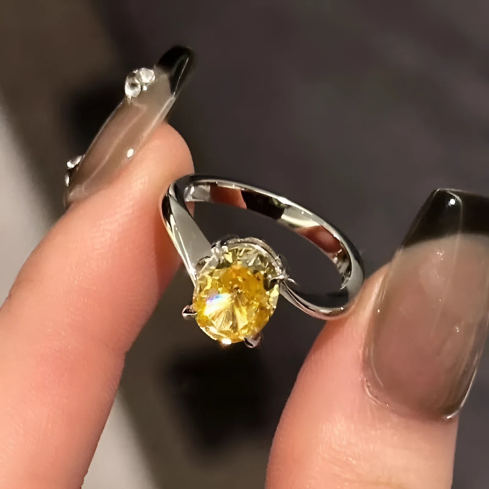 Women's yellow rock sugar ring, copper, Seiko treatment, available in sizes No 5 to No 8
