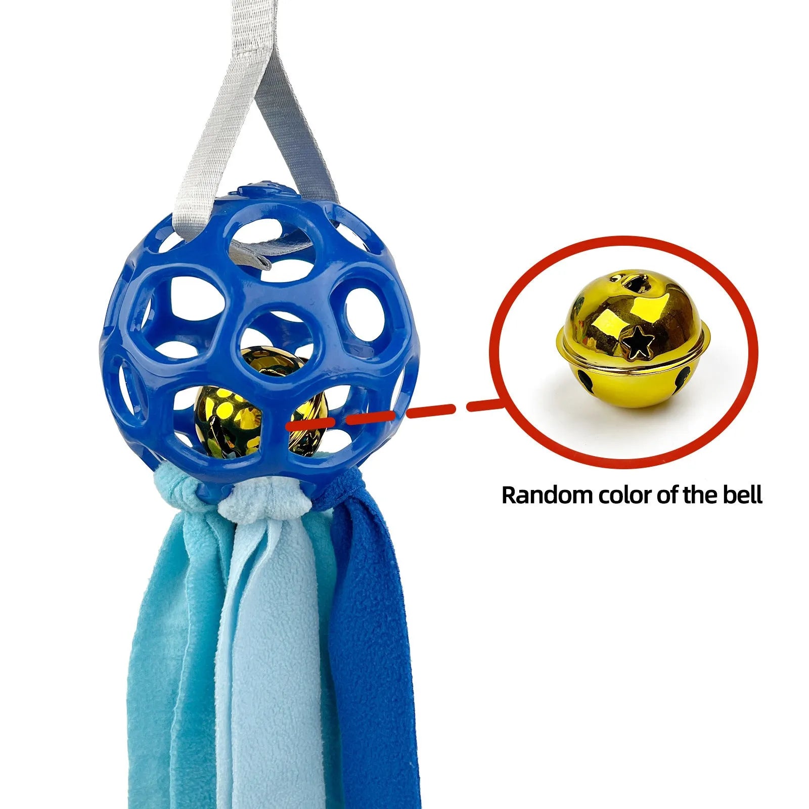TPR hollow interactive toy ball for pets with bell sound in multiple colours