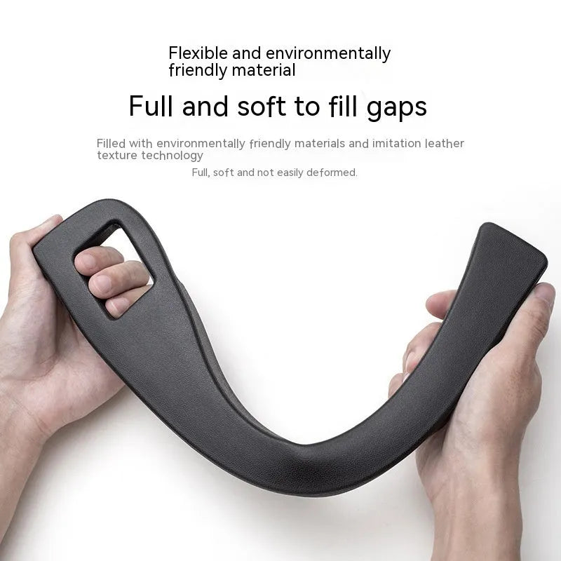 Black waterproof plastic car seat gap storage pocket with handle.