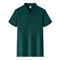 Ice Silk short sleeve lapel business shirt available in multiple colours with slit design