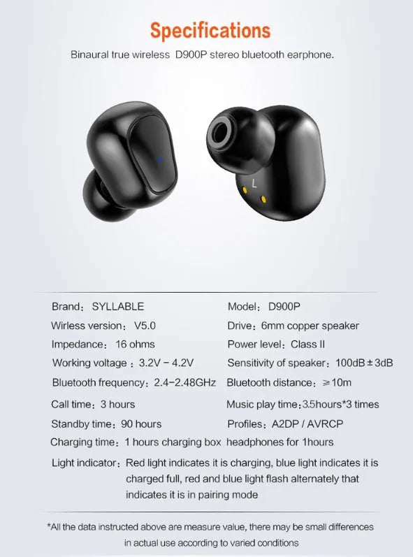 Black TWS sports headphones with separate wireless earpieces and compact charging case