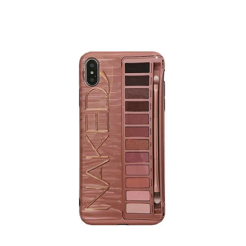 Eye shadow pattern silicone case for iPhone in flesh or grey colour.