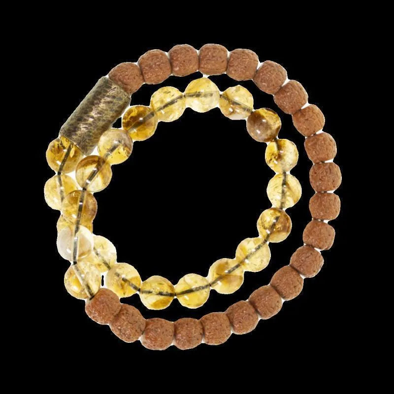 Retro natural colour LCD digital bracelet with double circle display for boys and girls.