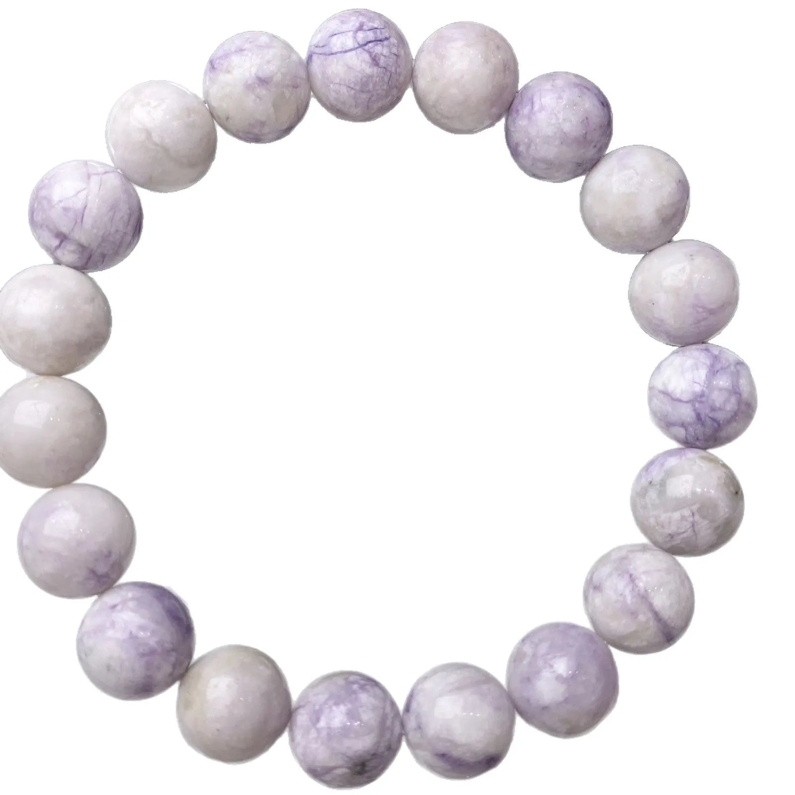 Natural purple turquoise women's bracelet showing bead detail.