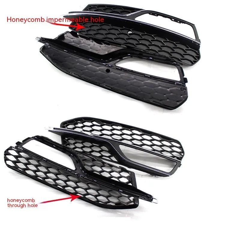 Black ABS fog lamp grille for 2013-2016 Audi A3 Sport S3 front bumper replacement