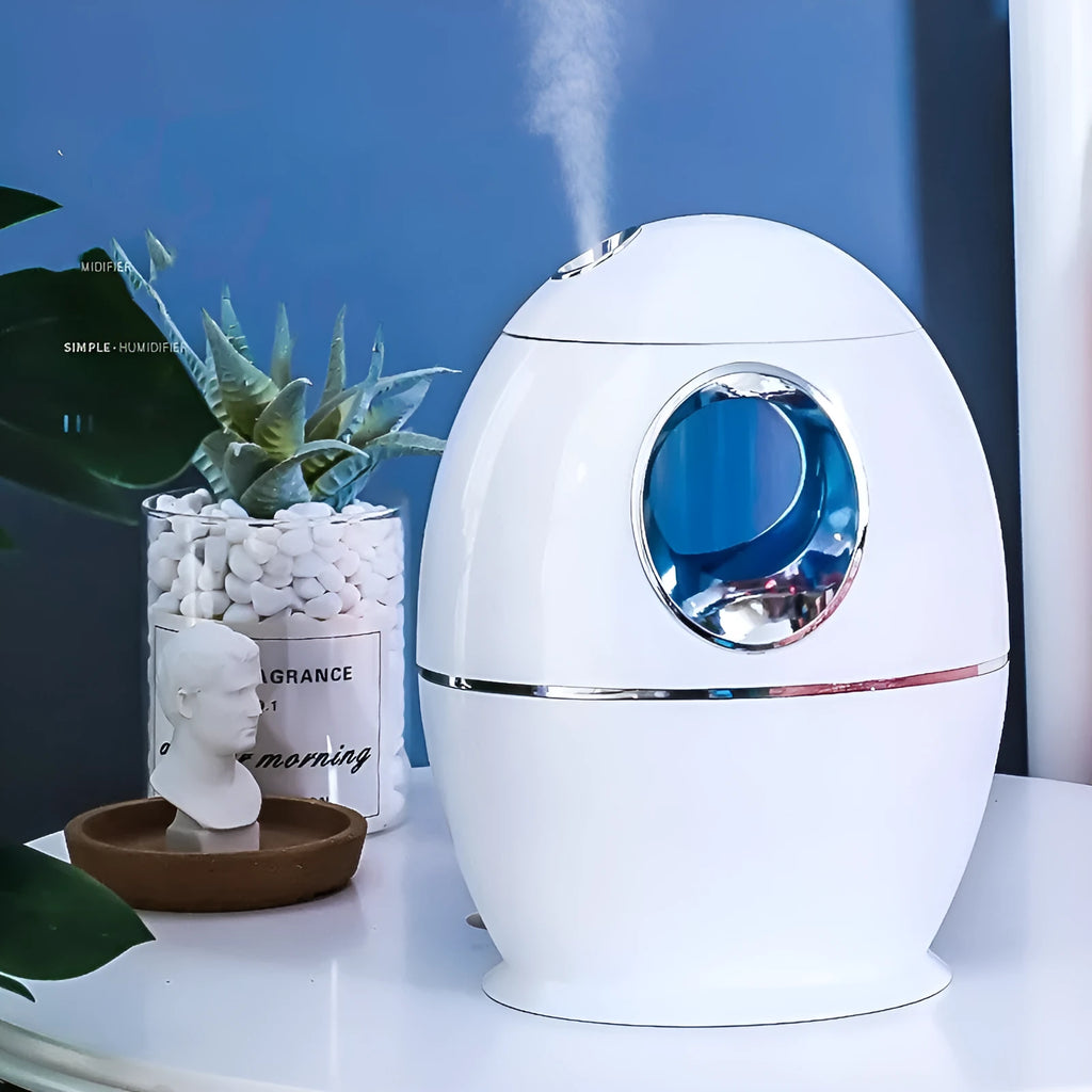 White columnar household air humidifier with anion function and USB power connection