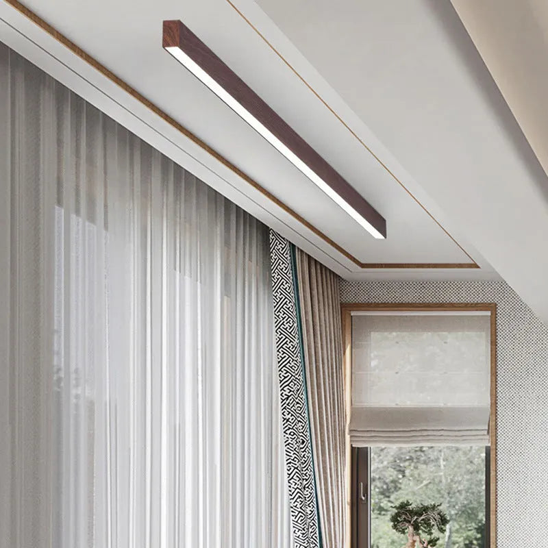 LED linear ceiling lamp iron acrylic shade corridor light remote control tri-colour dimming
