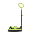 Green multifunctional fitness machine arm stretcher in colour box with dimensions 40.5 x 41 x 11.5 cm