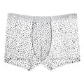Men's ice silk boxer shorts showing camouflage, leopard print, zebra and geometric pattern options.
