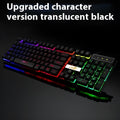 Industry mechanical gaming keyboard with glowing braided USB cable in black or white colour options