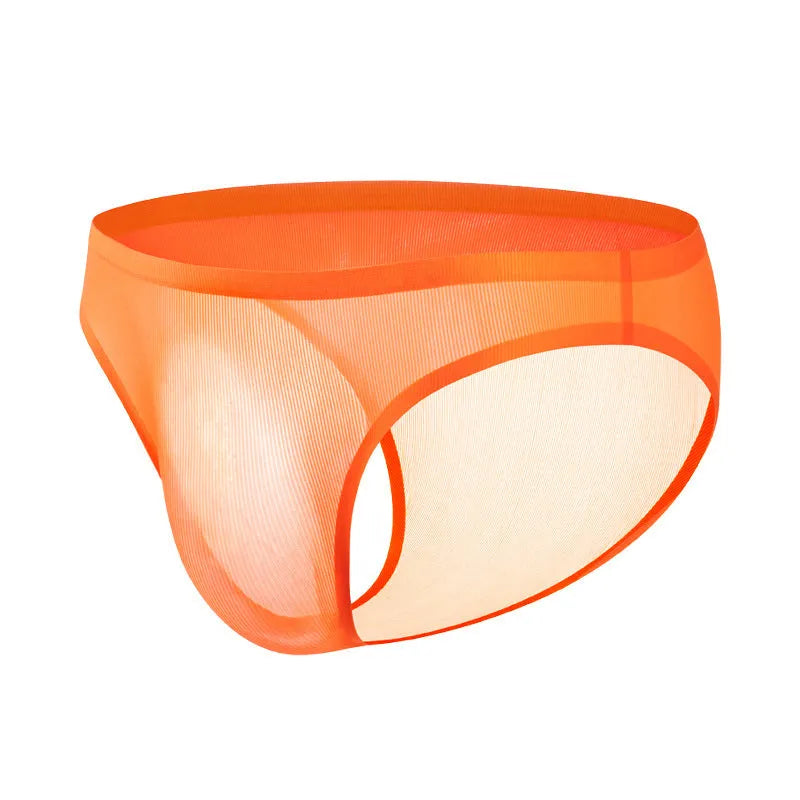 Ice silk seamless low waist panties in solid colours showing rib-weave fabric texture