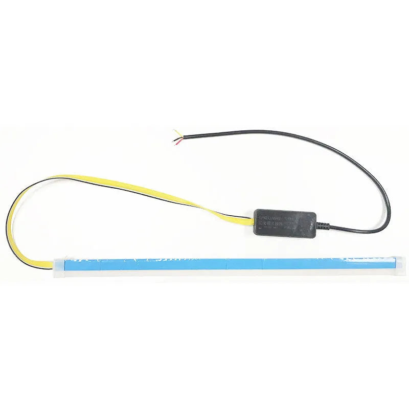 Flexible silicone car LED strip for daytime running lights and flowing turn signals in multiple colours.