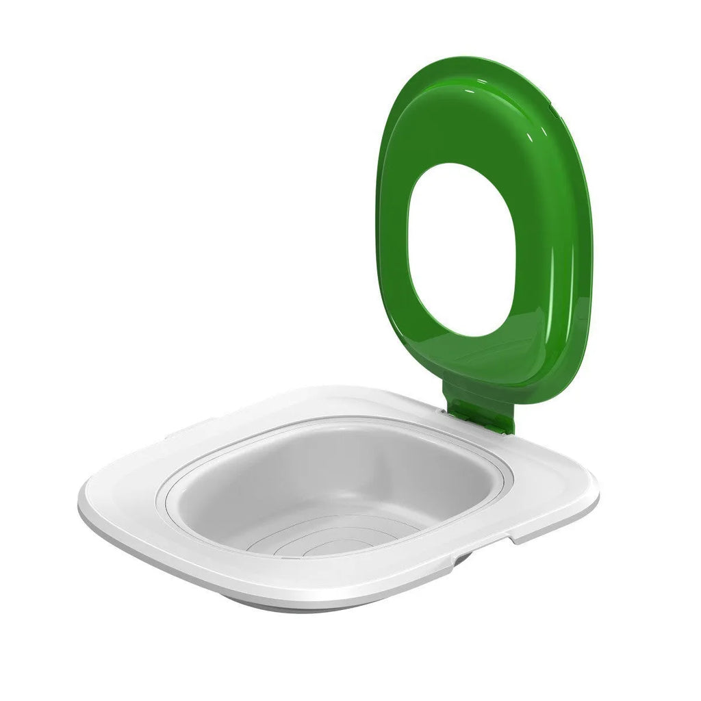 Fifth generation cat toilet trainer tray in blue colour, made from ABS plastic