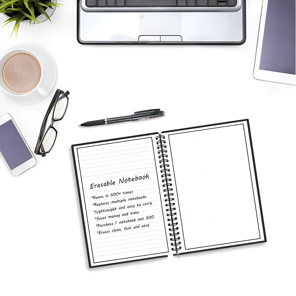 Business intelligence notebook with PVC cover, A5 B5 sizes, voice recording, handwriting recognition, and mobile scanner