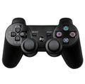 PS3 Bluetooth wireless game handle in black, ABS material, USB charging port visible