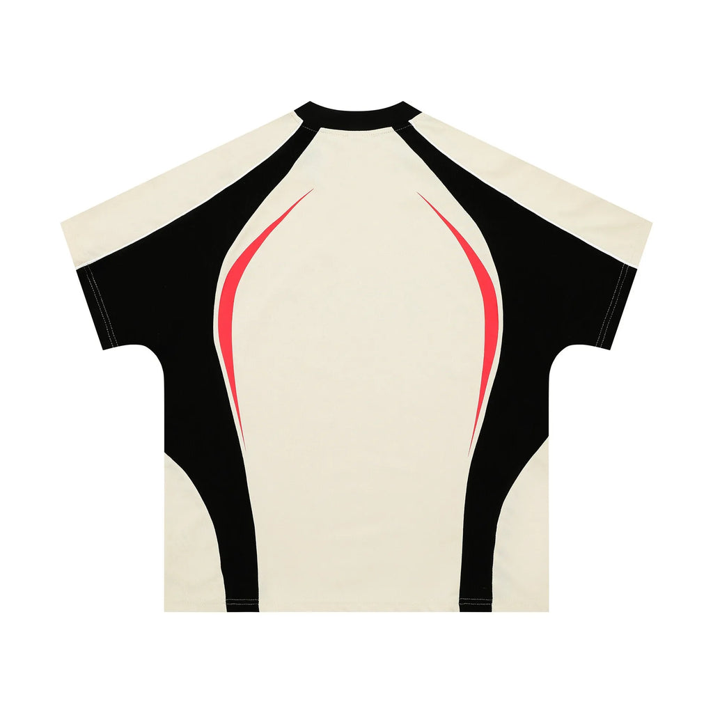 Men's loose fit T-shirt with colour matching letters print in black and apricot colour options