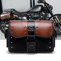 PU leather motorcycle front bag with patchwork design, model FBG397BK