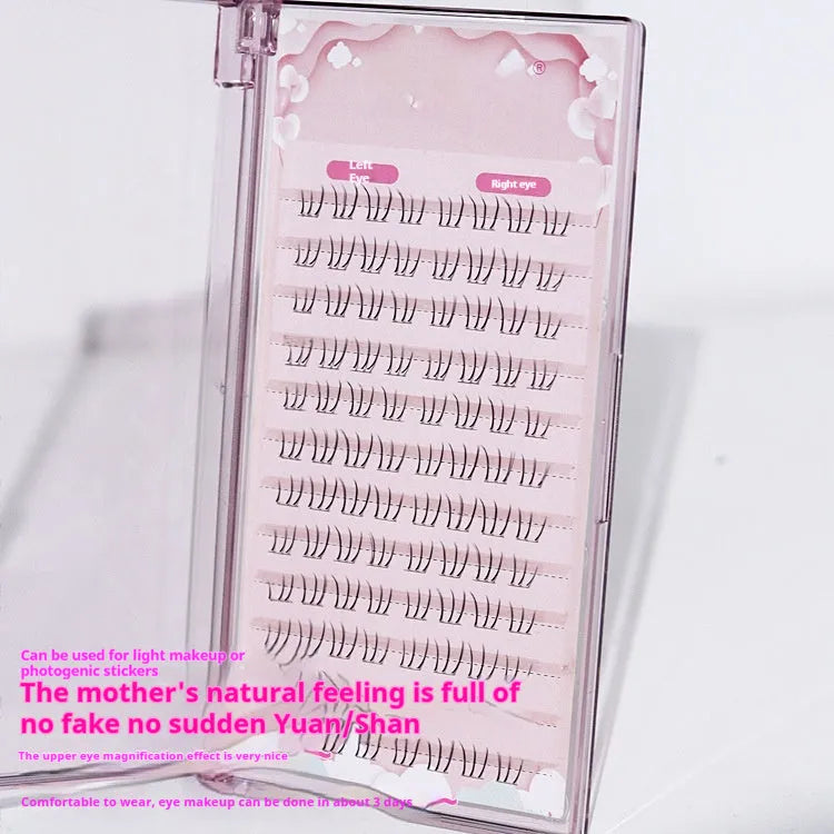 Kitten's paw lower eyelash set with 12-row segmented construction and 4-5-6mm length variation