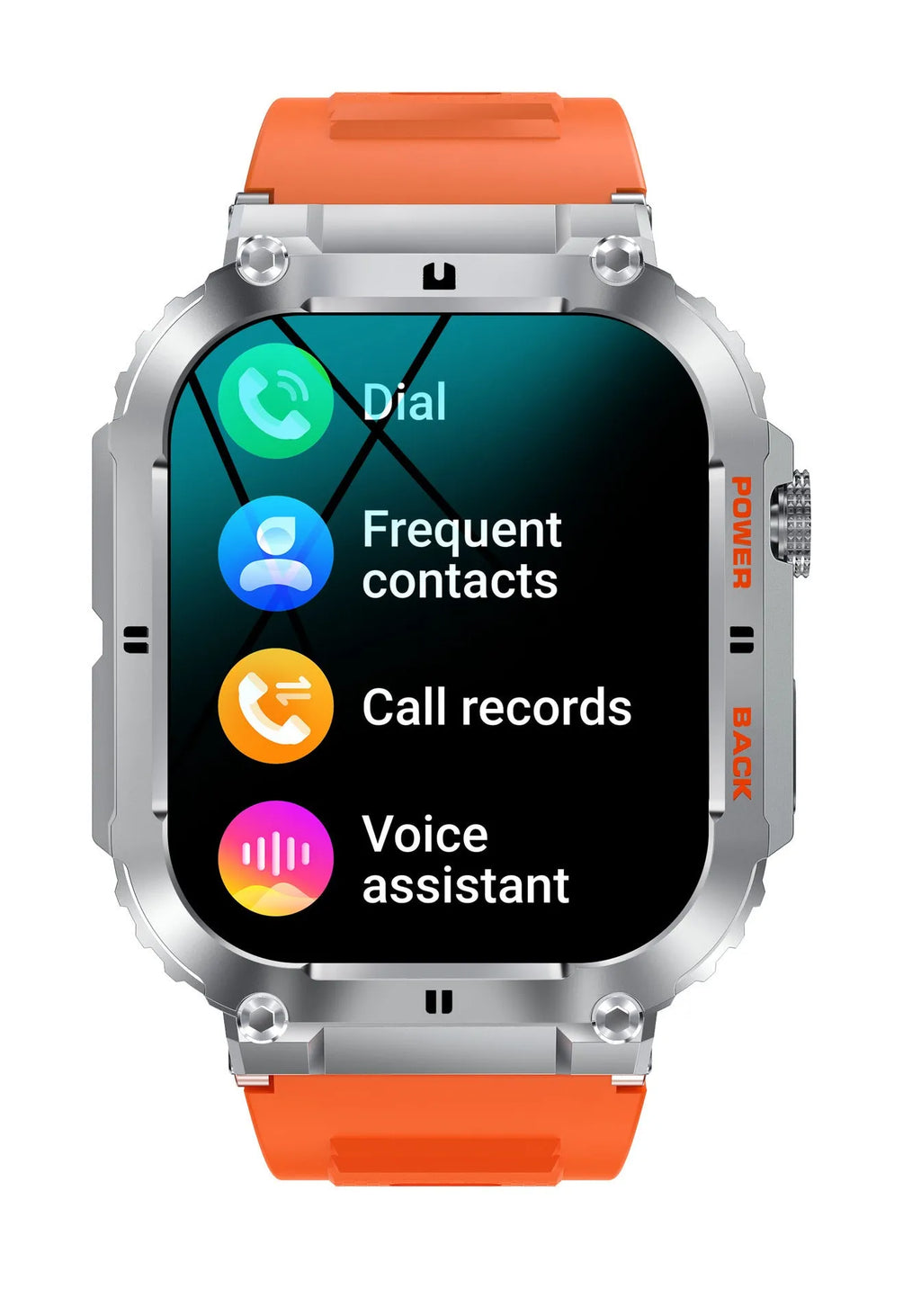 K57PRO Bluetooth smartwatch with call function and smart reminders, TFT screen, black colour