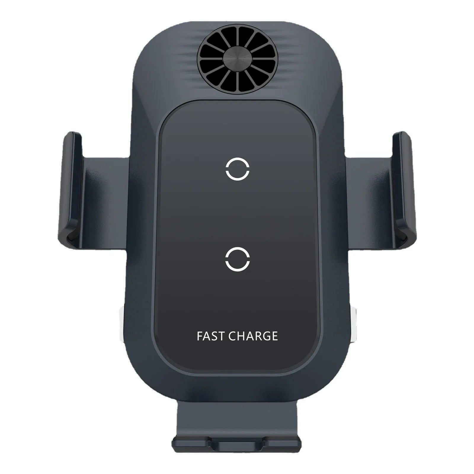 C35 colour car wireless phone charger holder mounted on an air vent, showing automatic clamping arms.