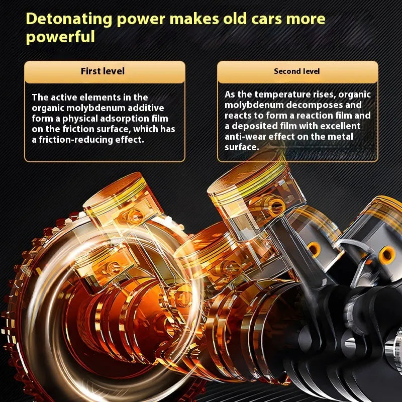 White-capped 60ml bottle of engine anti-wear additive concentrate for car and motorcycle engines