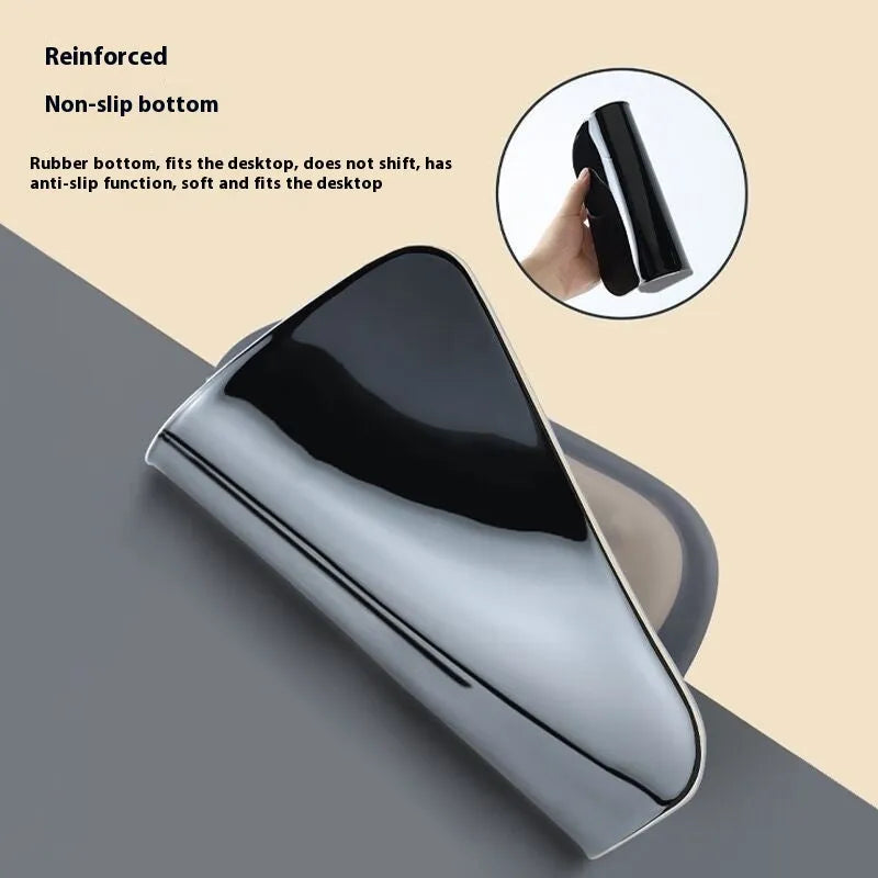 Ergonomic cloth silicone mouse pad with integrated wrist rest in multiple colour options.