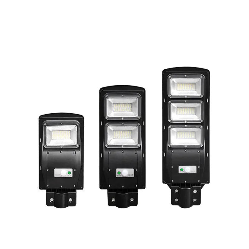 60W integrated solar street light with LED lighting and remote control for outdoor areas