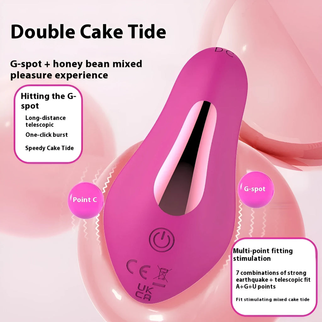 Rose red APP remote control wearable female massager with cute butterfly design