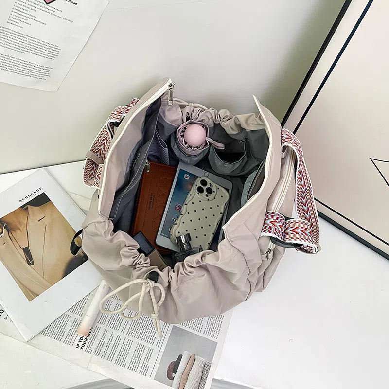 Nylon mommy bag in large capacity tote style, available in multiple colours for travel and daily use