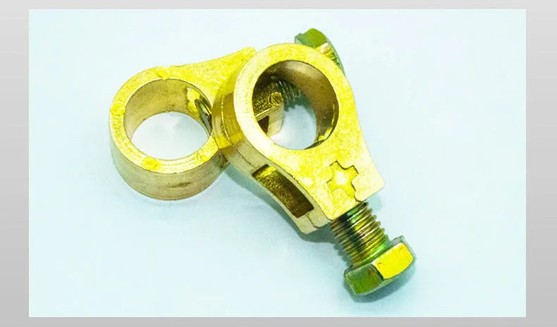 Pure copper car battery clamp with patented connection design