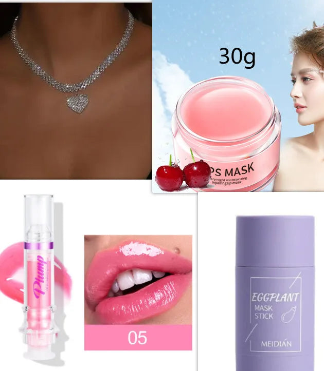 A lip box containing a 20-30g moisturising lip mask for dry, rough lips.