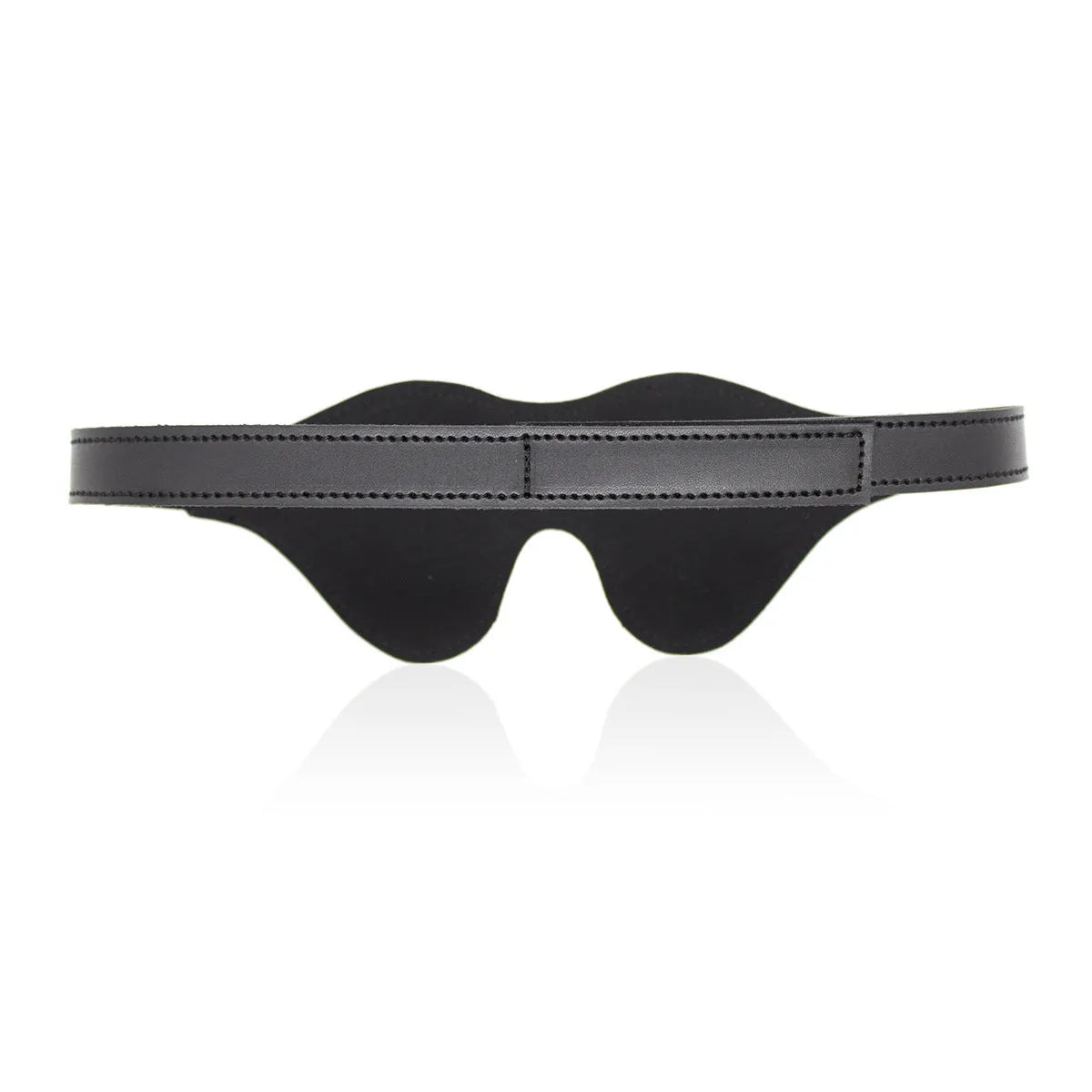 Three-dimensional leather eye mask with Velcro fastening in five colour options