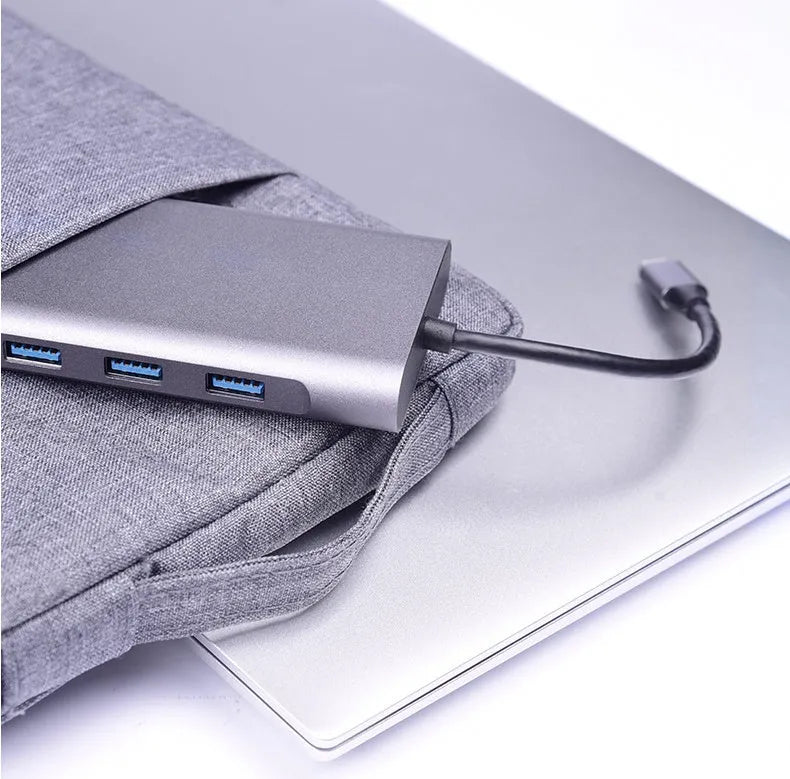 10-in-1 docking hub PD power bank compatible with MacBook and iPhone for trade fair use
