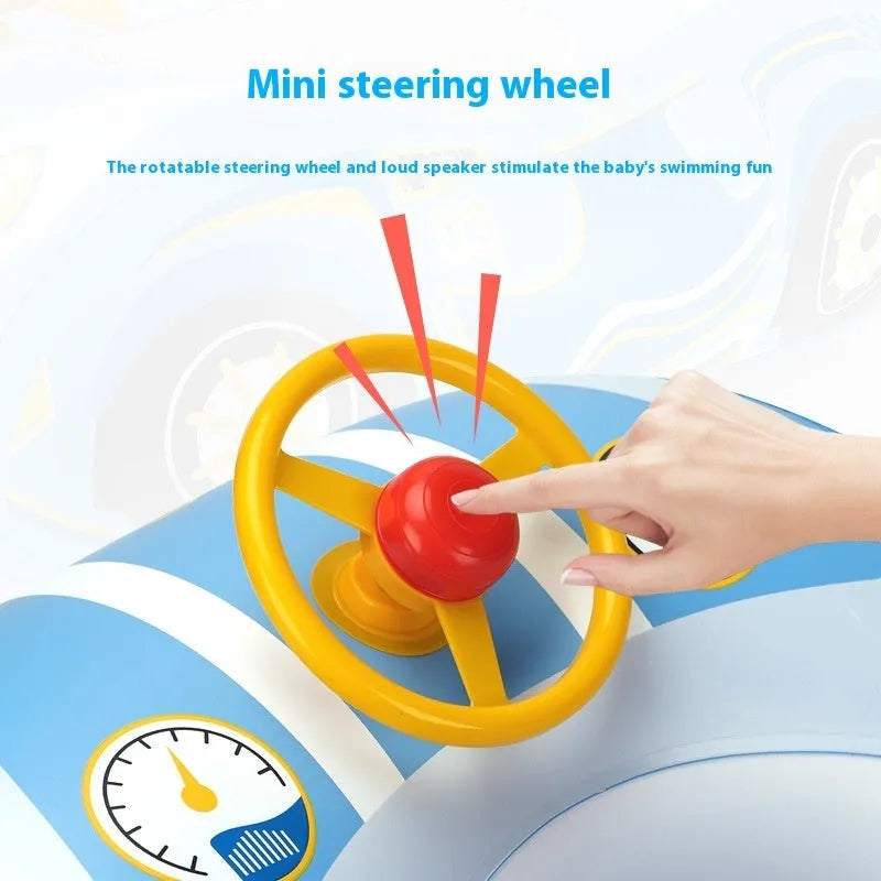 Cartoon sports car inflatable swimming ring for children with 51 cm diameter