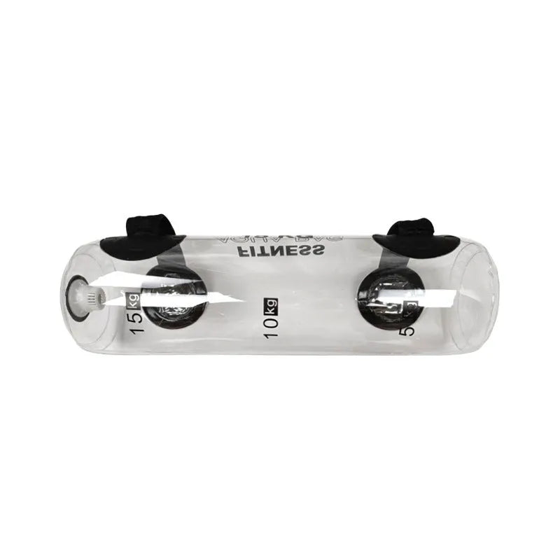 Transparent PVC inflatable water weight bag for strength training with visible water filling