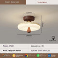 Antique glass ceiling lamp with remote control tricolor light for bedroom modern simplicity style