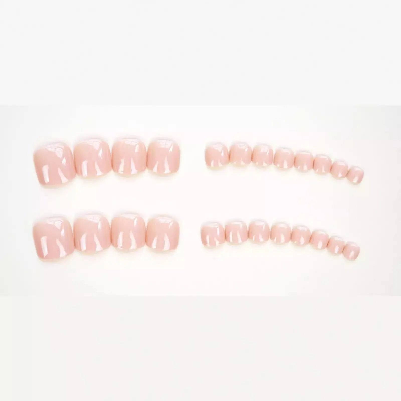 Fashion toe nail stickers with J-52 skin colour and glue adhesive for nail art application