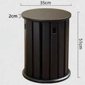 Stackable iron dining stool in modern round design with metal construction