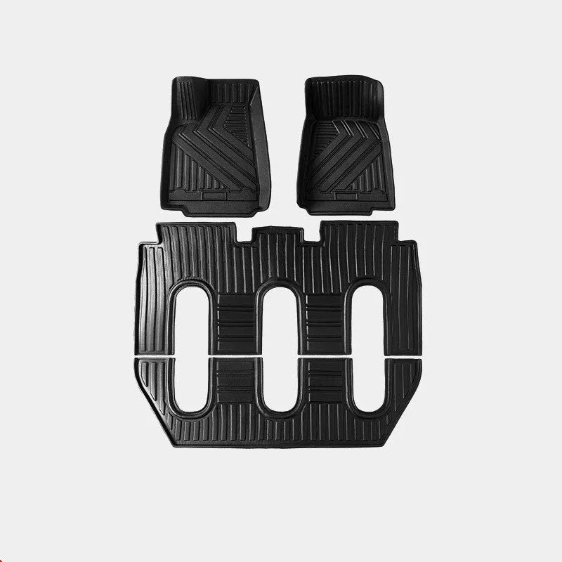 TPE rubber waterproof floor mats and boot liner for left-hand-drive Tesla Model X car