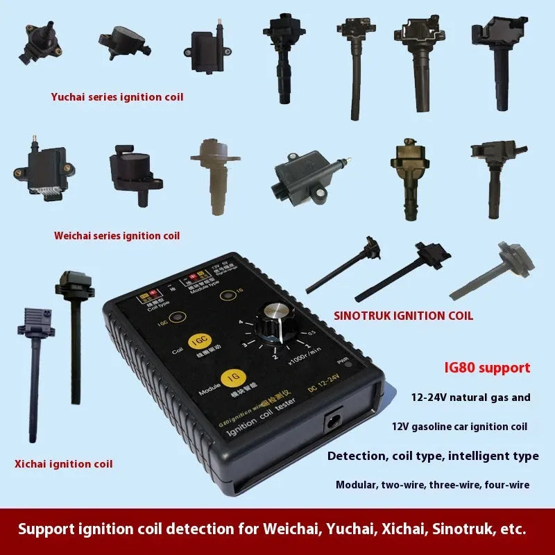 IG80 automotive ignition coil detector for gasoline and natural gas vehicle diagnostics