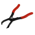Interior round nail removal pliers with red PVC handles and 30-degree jaws