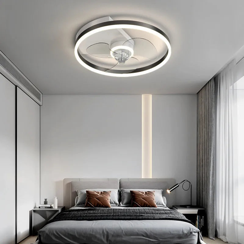 Simple modern Nordic ceiling lamp with fan for children's rooms in iron construction